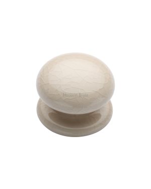 Cabinet Knob Cream Crackle 38mm with Porcelain base