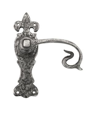 Natural Textured Curly Lever Latch Set