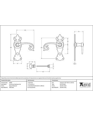 Natural Textured Curly Lever Bathroom Set