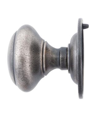 Antique Pewter Round Centre Door Knob