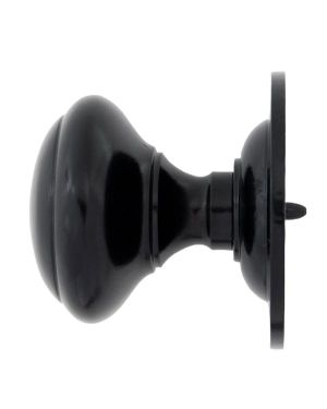 Black Round Centre Door Knob