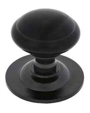 Black Round Centre Door Knob