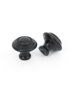 Black Ringed Cabinet Knob - Small
