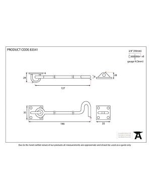 Natural Smooth 5" Cabin Hook