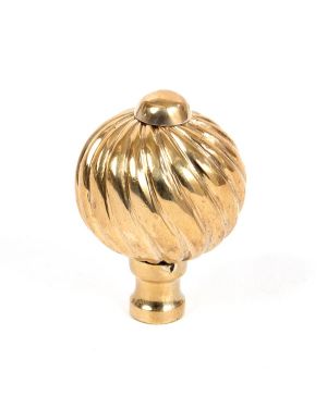 Polished Brass Spiral Cabinet Knob - Small