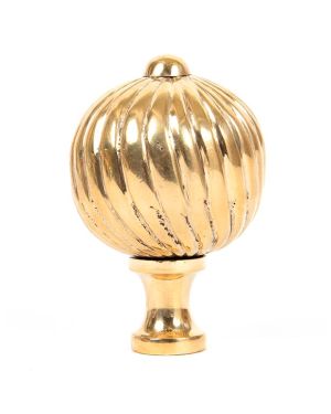 Polished Brass Spiral Cabinet Knob - Large
