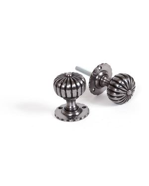 Natural Smooth Flower Mortice Knob Set