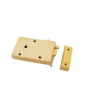 Polished Brass Left Hand Bathroom Latch
