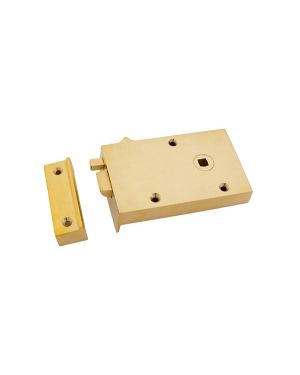Polished Brass Right Hand Bathroom Latch