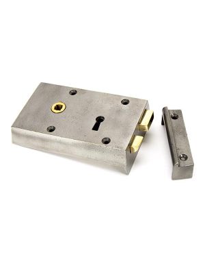 Iron Left Hand Rim Lock - Small
