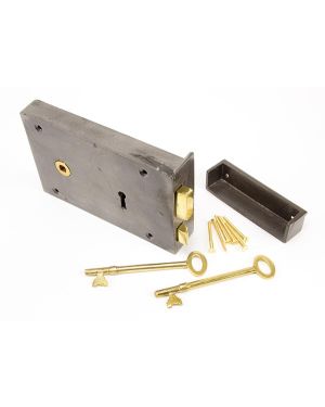 Iron Left Hand Rim Lock - Large