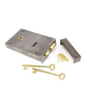 Iron Left Hand Rim Lock - Large