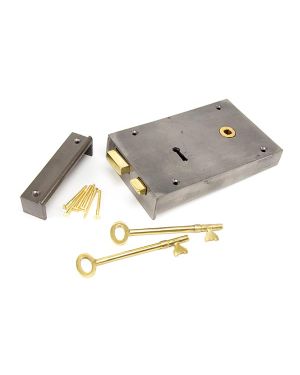 Iron Right Hand Rim Lock - Large