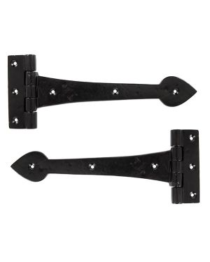 Black Smooth 10½" Cast T Hinge (pair)