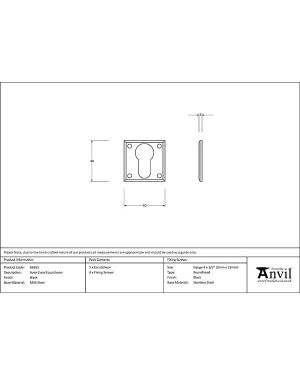 Black Avon Euro Escutcheon