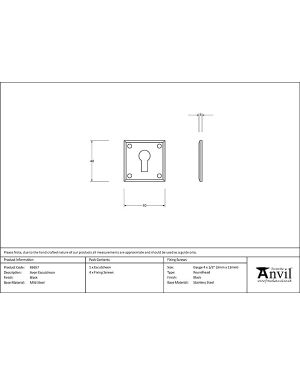 Black Avon Escutcheon