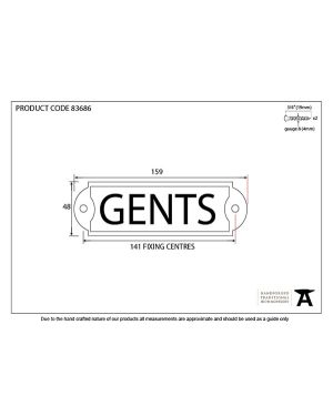 Antique Pewter Gents Sign
