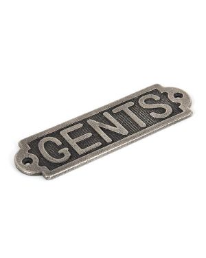 Antique Pewter Gents Sign