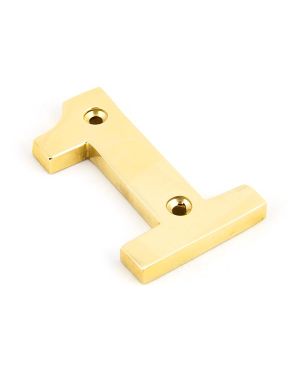 Polished Brass Numeral 1