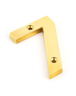 Polished Brass Numeral 7