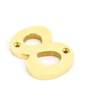 Polished Brass Numeral 8