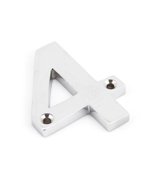 Polished Chrome Numeral 4