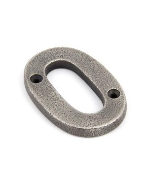 Antique Pewter Numeral 0