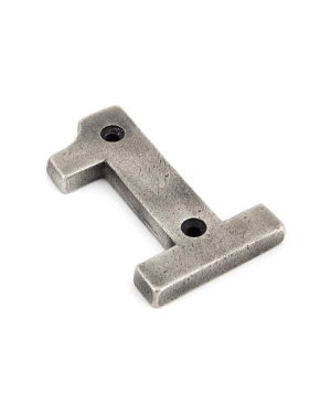 Antique Pewter Numeral 1
