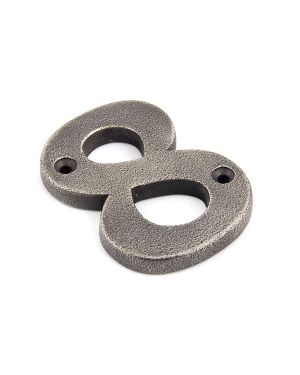 Antique Pewter Numeral 8