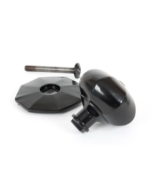 Black Octagonal Centre Door Knob