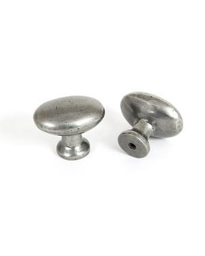 Pewter Oval Cabinet Knob