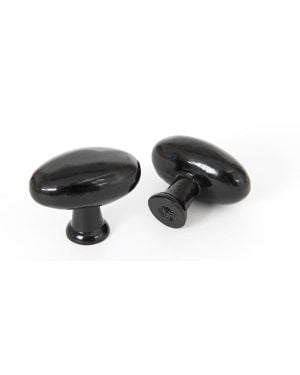 Black Oval Cabinet Knob