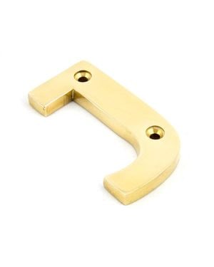 Polished Brass Letter J