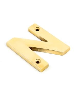 Polished Brass Letter N
