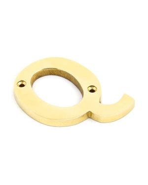 Polished Brass Letter Q