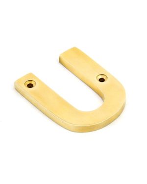Polished Brass Letter U