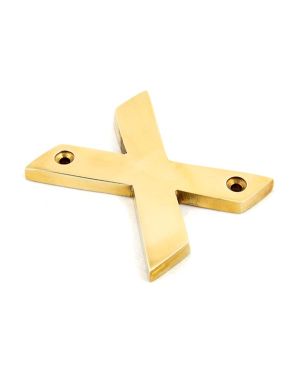 Polished Brass Letter X