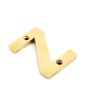 Polished Brass Letter Z