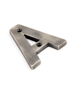 Antique Pewter Letter A