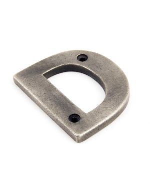Antique Pewter Letter D