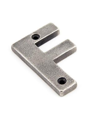 Antique Pewter Letter F