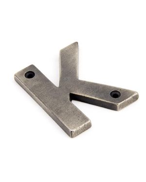 Antique Pewter Letter K