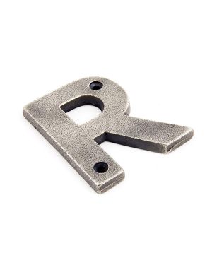 Antique Pewter Letter R