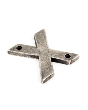 Antique Pewter Letter X