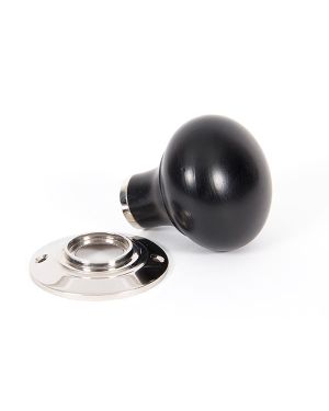 Ebony and PN Bun Mortice/Rim Knob Set