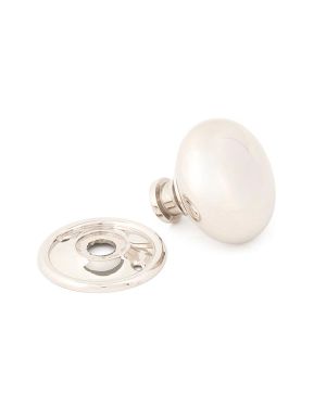 Polished Nickel Mushroom Mortice/Rim Knob Set