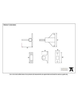 Black Fanlight Catch with two Keeps