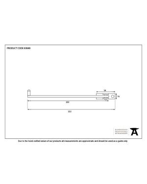 Black 8" Roller Arm Stay