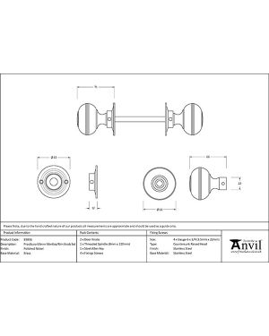 Polished Nickel 63mm Prestbury Mortice/Rim Knob Set