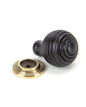 Ebony and AB Beehive Cabinet Knob 35mm